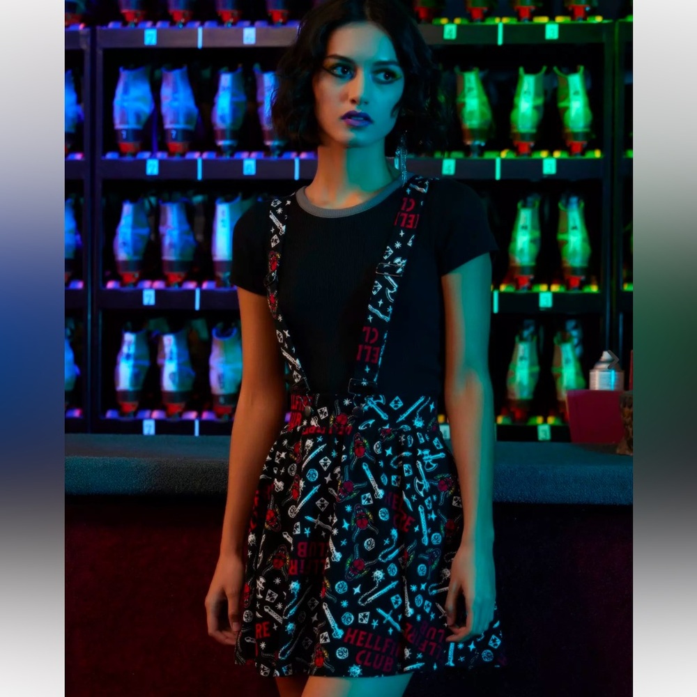 Stranger Things Hellfire Club Suspender Skirt